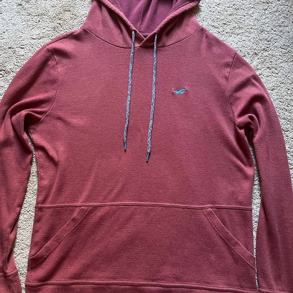 Hollister Burgundy Hoodie Sweater